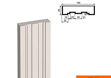 ПИЛЯСТРА ТЕЛО для Фасада и Интерьера - лепнина, декор из пенополистирола ПЛВ-150/3 2500*40*150 мм