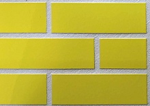 Глазурованная клинкерная фасадная плитка под кирпич ABC Gelb 310 желтая, 240*115*10 мм